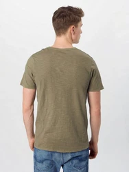 Jack & Jones Kurzarmshirt JJESPLIT NECK TEE SS NOOS Grün (5545)