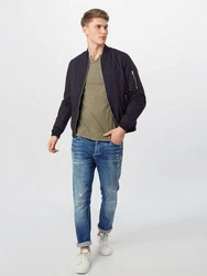 Jack & Jones Kurzarmshirt JJESPLIT NECK TEE SS NOOS Grün (5545)