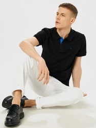 TOM TAILOR T-Shirt Poloshirt Basic Dunkelbraun/Rot/Dunkelblau/Schwarz