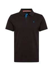 TOM TAILOR T-Shirt Poloshirt Basic Dunkelbraun/Rot/Dunkelblau/Schwarz