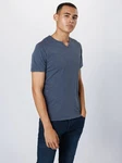 Jack & Jones T-Shirt SPLIT NECK Dunkelblau/Dunkelgrau/Grau/Blau