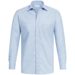 GREIFF Langarmhemd Corporate Hemd BASIC Herren Regular Fit OEKO TEX Hellblau