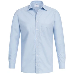 Langarmhemd Corporate Hemd BASIC Herren OEKO TEX Hellblau 43/44