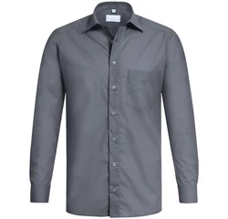GREIFF Langarmhemd Corporate Hemd BASIC Herren Regular Fit OEKO TEX Anthrazit (47/48)