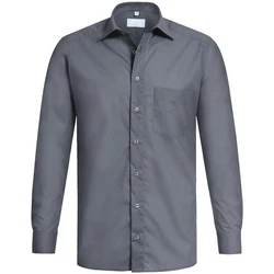 GREIFF Langarmhemd Corporate Hemd BASIC Herren Regular Fit OEKO TEX Anthrazit (47/48)