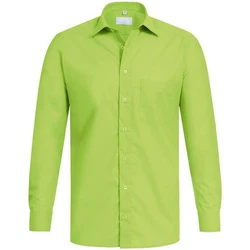 GREIFF Langarmhemd Corporate Hemd BASIC Herren Regular Fit OEKO TEX Apfelgrün