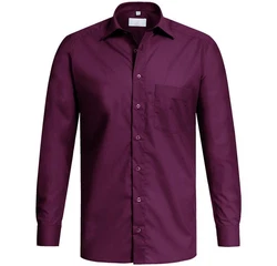 GREIFF Langarmhemd Corporate Hemd BASIC Herren Regular Fit OEKO TEX Brombeere
