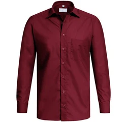 GREIFF Langarmhemd Corporate Hemd BASIC Herren Regular Fit OEKO TEX Bordeaux