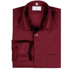 GREIFF Langarmhemd Corporate Hemd BASIC Herren Regular Fit OEKO TEX Bordeaux