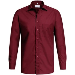 GREIFF Langarmhemd Corporate Hemd BASIC Herren Regular Fit OEKO TEX Bordeaux