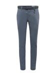 TOM TAILOR Denim Straight Fit Chinohose mit Gürtel Grau/Dunkelblau/Blau