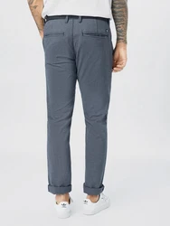 TOM TAILOR Denim Straight Fit Chinohose mit Gürtel Grau/Dunkelblau/Blau