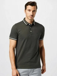 Jack & Jones T-Shirt JJEPaulos (1-tlg) Dunkelgrün/Khaki/Grün