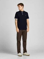JACK & JONES T-Shirt JJEPAULOS Dunkelblau