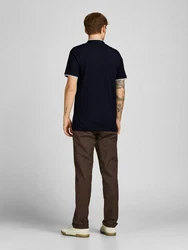 JACK & JONES T-Shirt JJEPAULOS Dunkelblau
