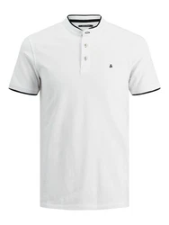 JACK & JONES T-Shirt JJEPAULOS schwarz / offwhite