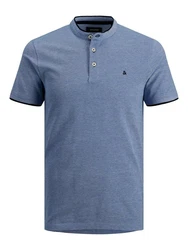 JACK & JONES T-Shirt JJEPAULOS nachtblau / blaumeliert