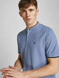 JACK & JONES T-Shirt JJEPAULOS nachtblau / blaumeliert