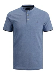 JACK & JONES T-Shirt JJEPAULOS nachtblau / blaumeliert
