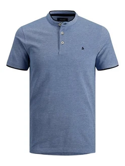 JACK & JONES T-Shirt JJEPAULOS nachtblau / blaumeliert
