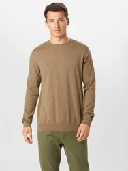 SELECTED HOMME Rundhalspullover Berg Braun