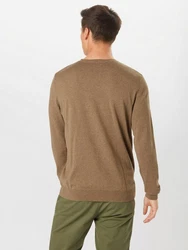 SELECTED HOMME Rundhalspullover Berg Braun