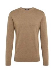 SELECTED HOMME Rundhalspullover Berg Braun