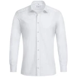 GREIFF Langarmhemd Corporate Hemd BASIC Herren Slim Fit OEKO TEX Weiß