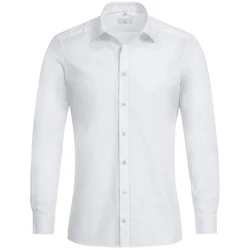 GREIFF Langarmhemd Corporate Hemd BASIC Herren Slim Fit OEKO TEX Weiß