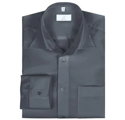 GREIFF Langarmhemd Corporate Hemd BASIC Herren Slim Fit OEKO TEX Anthrazit