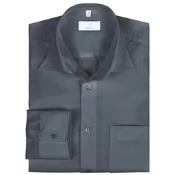 GREIFF Langarmhemd Corporate Hemd BASIC Herren Slim Fit OEKO TEX Anthrazit