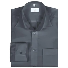 Langarmhemd Corporate Hemd BASIC Herren Slim Fit OEKO TEX Anthrazit 35/36