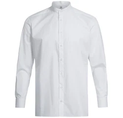 GREIFF Langarmhemd Corporate Hemd BASIC Herren Stehkragen OEKO TEX Wei