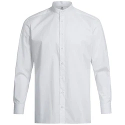 GREIFF Langarmhemd Corporate Hemd BASIC Herren Stehkragen OEKO TEX Wei