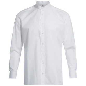 GREIFF Langarmhemd Corporate Hemd BASIC Herren Stehkragen OEKO TEX Wei