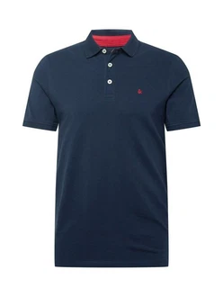 Jack & Jones Poloshirt JJEPAULOS Dunkelblau/Rot