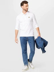 Lyle & Scott Langarm Poloshirt Herren gelb/schwarz/wei