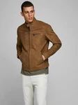 JACK & JONES Herren JJEROCKY JACKET NOOS Kunstlederjacke (1-St) Cognac