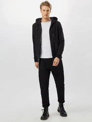 Jack and Jones Herren Kapuzenpullover Zip Sweatjacke Schwarz