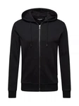 Jack and Jones Herren Kapuzenpullover Zip Sweatjacke Schwarz
