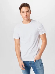 Jack & Jones T-Shirt (3-tlg) Weiß/Grau/Dunkelblau/Blau