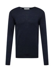SELECTED HOMME Strickpullover SLHROME Dunkelblau/Hellblau/Blau