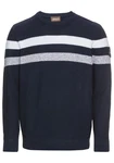 Man's World Rundhalspullover Dunkelblau/Blau/Hellblau