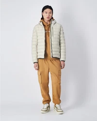 Champion Steppjacke Hooded Jacket Beige/Grau/Weiß/Khaki/Orange