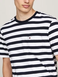 Tommy Hilfiger T-Shirt ESSENTIAL SOLID POCKET TEE Dunkelblau/Schwarz/Weiß/Creme