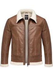 Amaci&Sons Lederjacke OATMAN Braun/Dunkelbraun