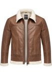 Amaci&Sons Lederjacke OATMAN Braun/Dunkelbraun