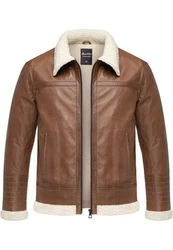 Amaci&Sons Lederjacke OATMAN Braun/Dunkelbraun