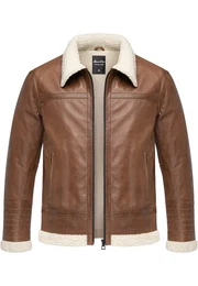 Lederjacke OATMAN Lederjacke Herren gefllte Fell Lederjacke