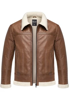 Amaci&Sons Lederjacke OATMAN Braun/Dunkelbraun